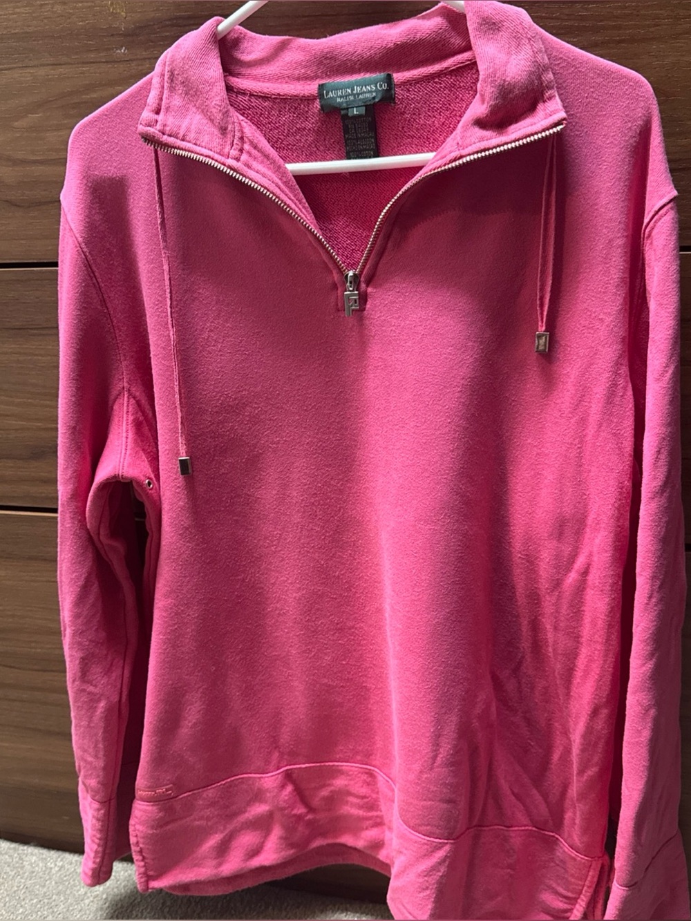 Ralph Lauren Pink Half-Zip Hoodie Pullover